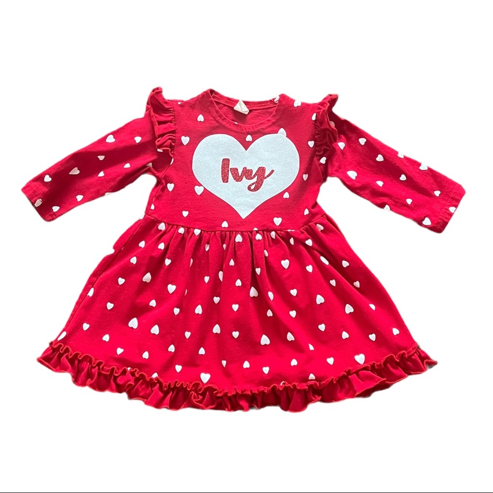 ❤️ Custom “Ivy” Hearts Dress, 12-24m ❤️